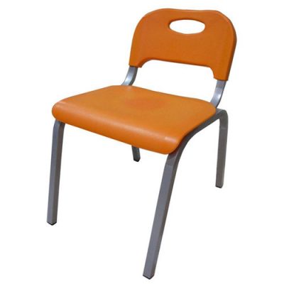 Chair with plastic seat and back