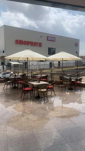 restaurant outdoor furniture in Cafe Barbera Ghana restaurant outdoor furniture in Cafe Barbera Ghana