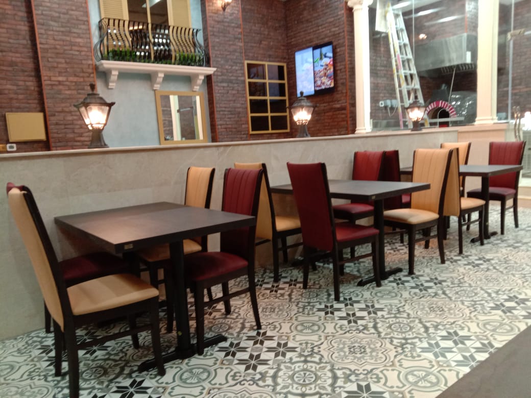 restaurant chairs and tables supplied to Ilforno Italian restaurant