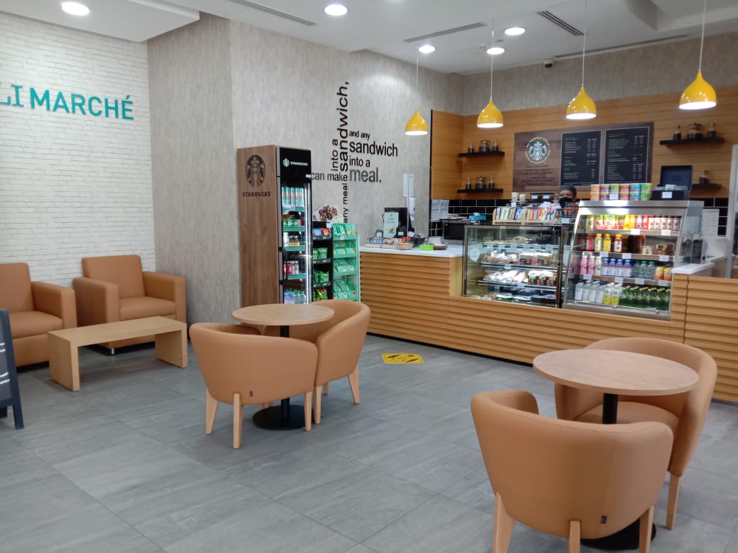 Cafe furniture supplied to Mediclinic Al ain