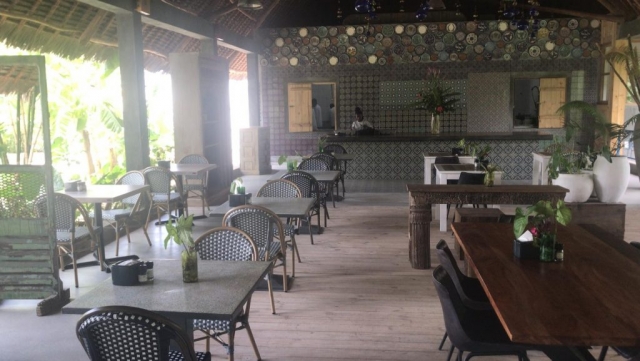 restaurant furniture supplied to a hotel in Zanzibar