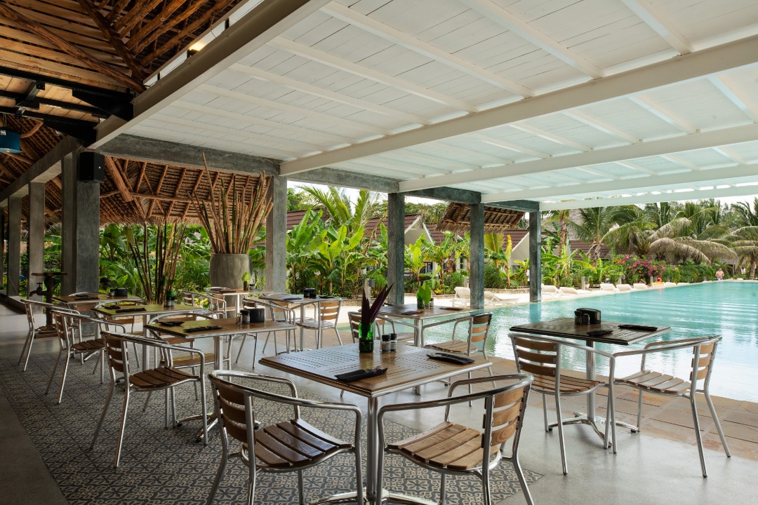 poolside furniture supplied to a hotel in Zanzibar