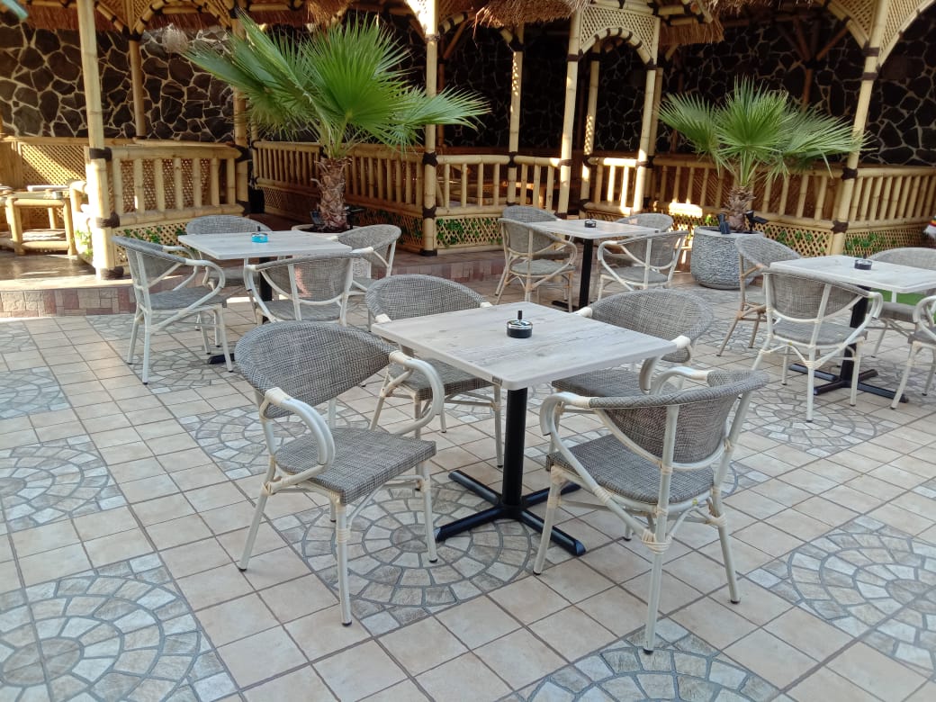 outdoor restaurant furniture supplied to Ethiopian restaurant