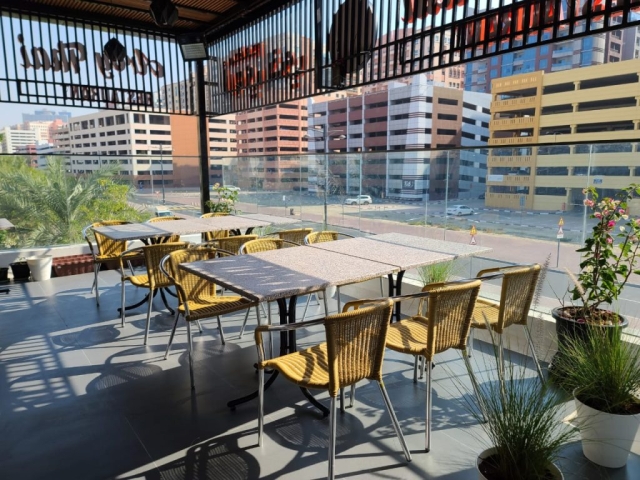 outdoor restaurant furniture supplied to Thai restaurant in Dubai
