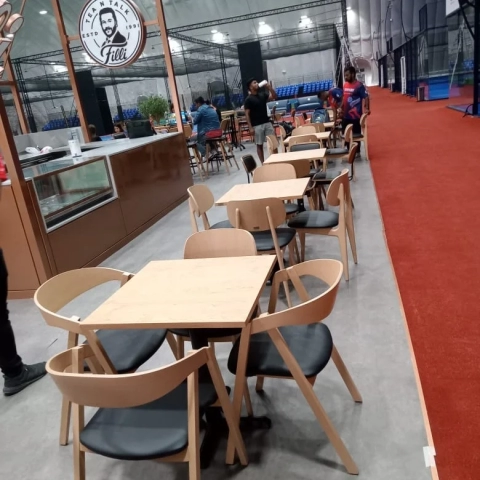Cafe furniture supplied to Filli in Dabube Sports world