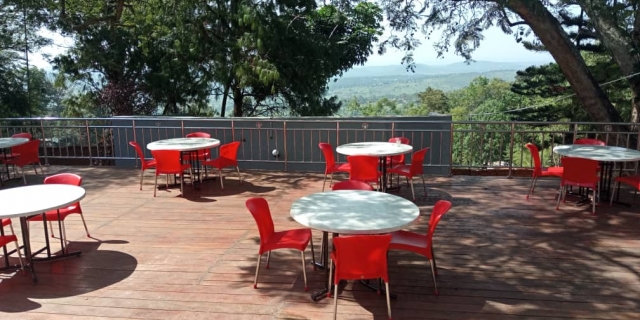 Isotop outdoor Table tops and polypropylene chairs supplied from UAE