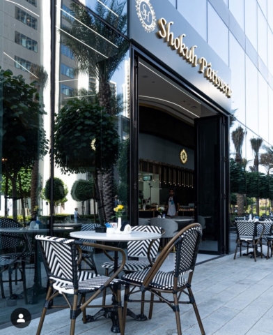 outdoor furniture supplied to Shokuh Patisserie