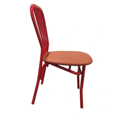 cafe red steel chair