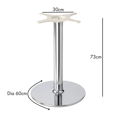 chrome table base