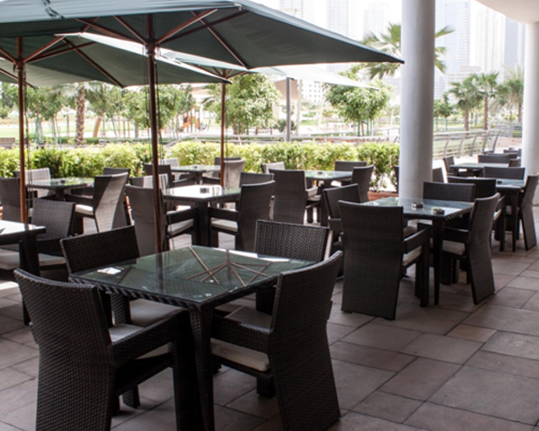 rattan outdoor  restaurant tables and Chairs in JLT