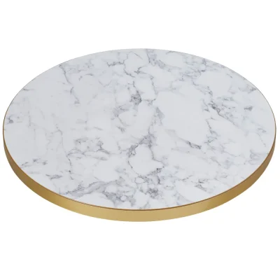 Marble Carrara Golden Edge – Round best table in Dubai