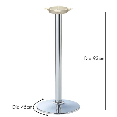 bar height chrome table base bar height chrome table base