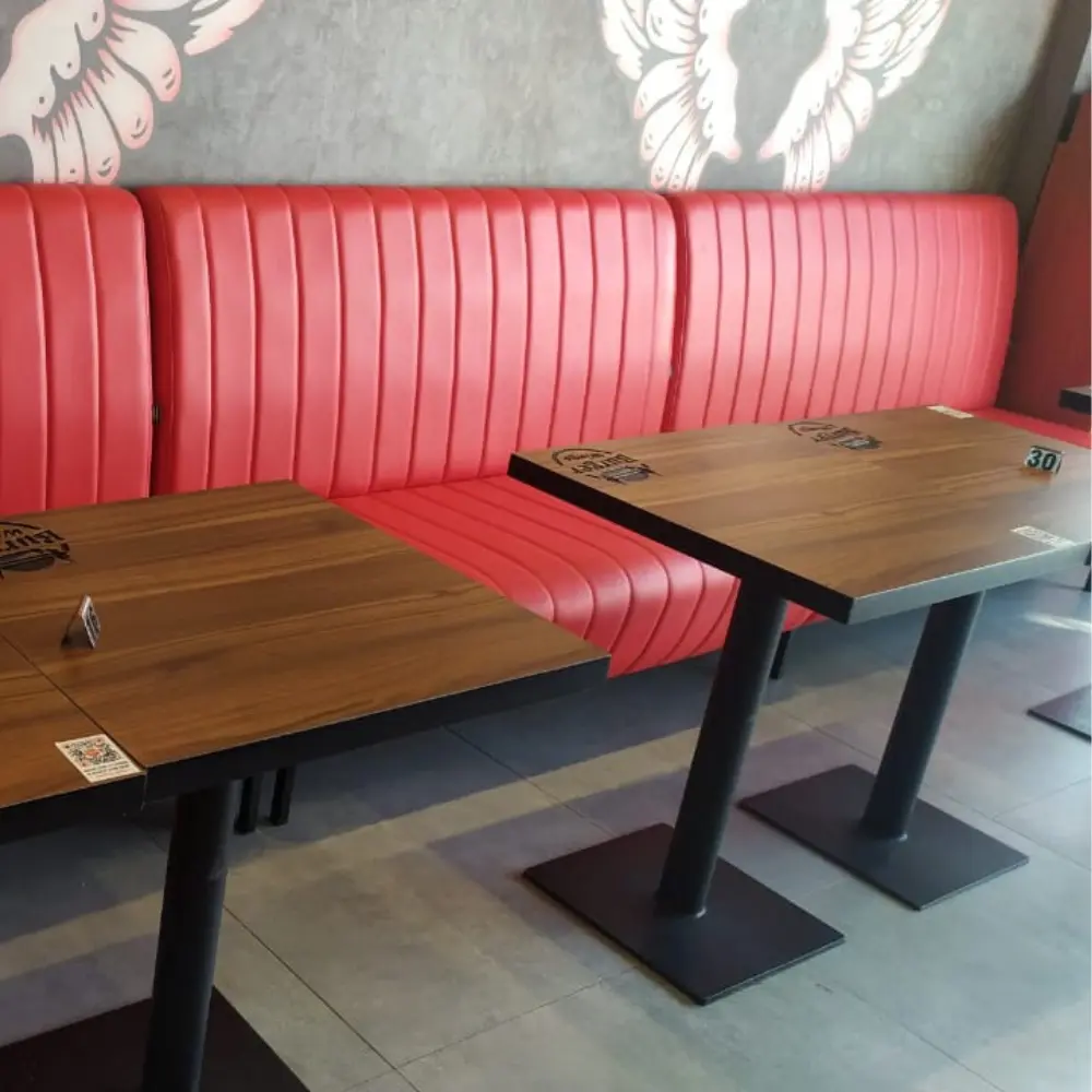 Martin Dining Booth Seating - Metal Legs - Image 3