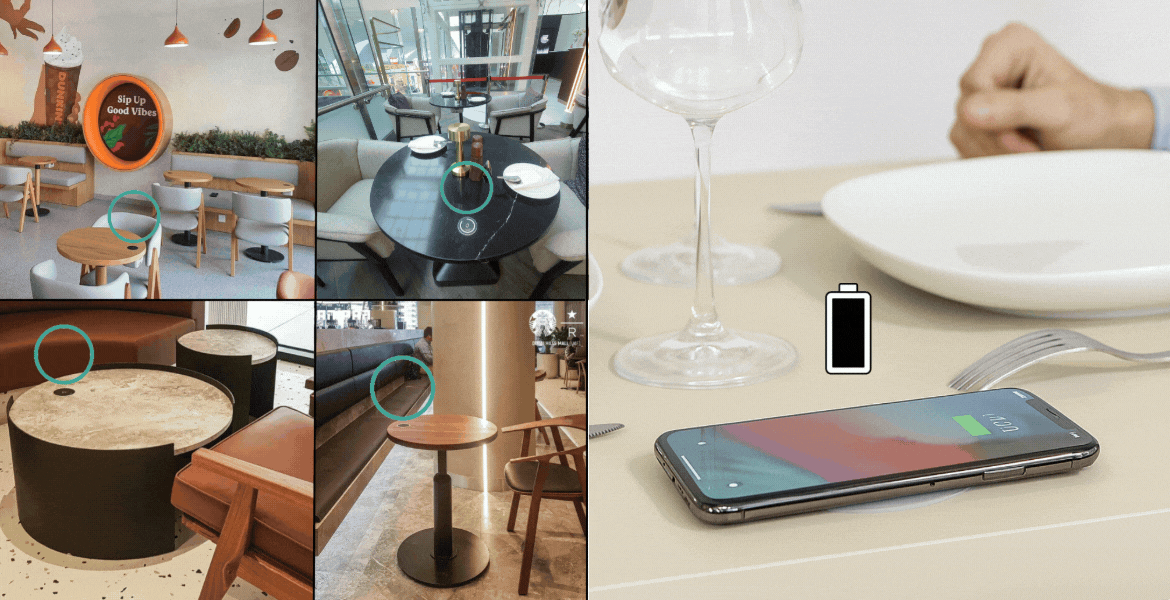 wireless charging tables