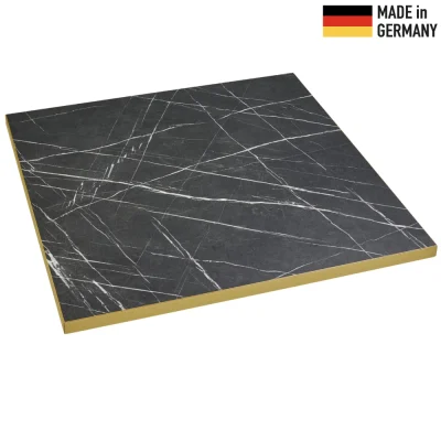 black and marble coffee table