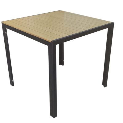 Aluminium & teak outdoor restaurant tables