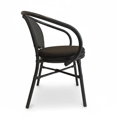black aluminum chair for cafe