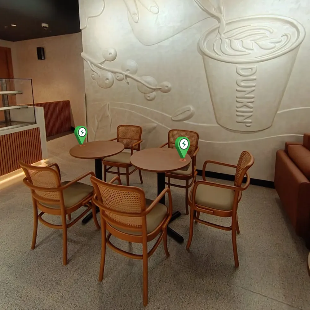 Wireless charger installation at Dunkin UAE