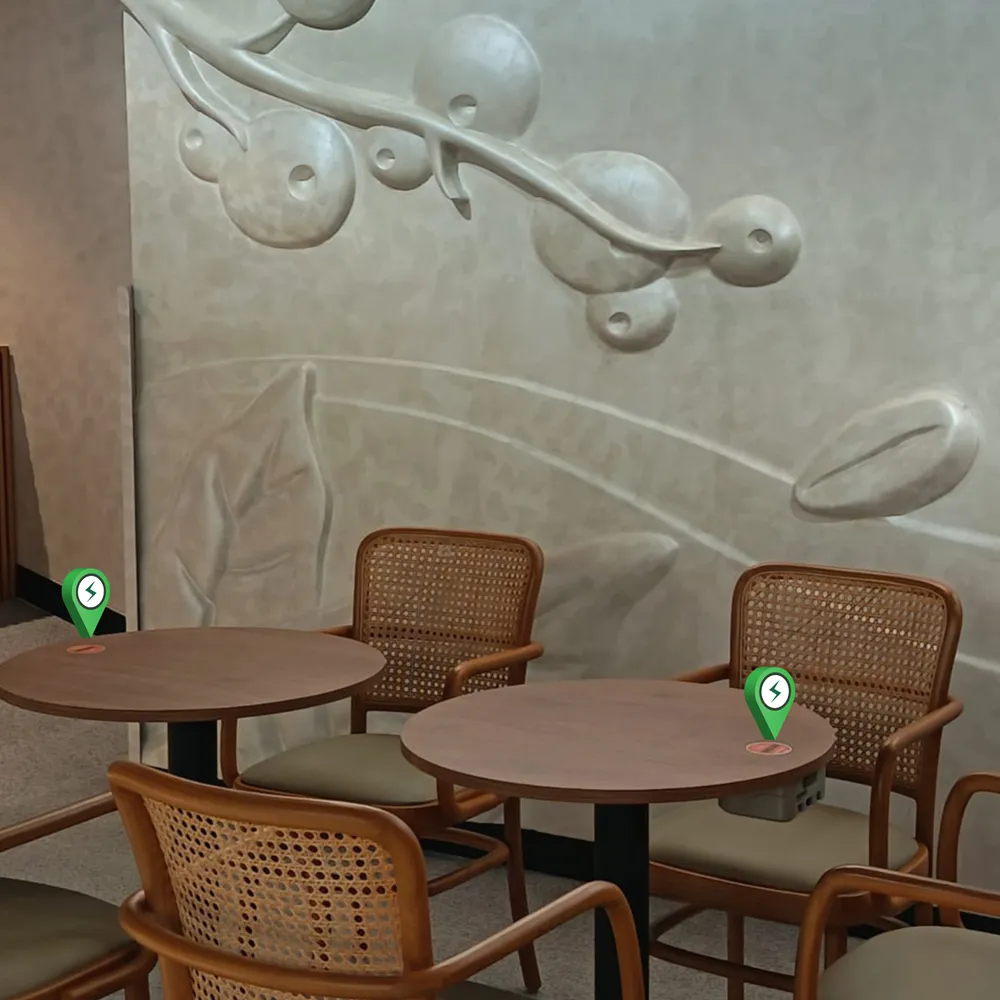 wireless chargers for coffee shop tables