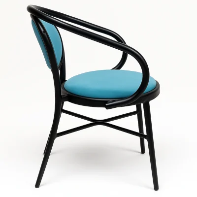 black chair in aluminum for cafe black chair in aluminum for cafe