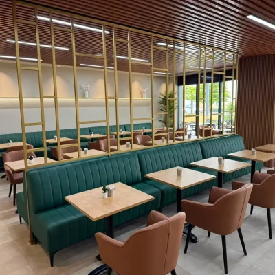 elegent coffee shop chairs and booths