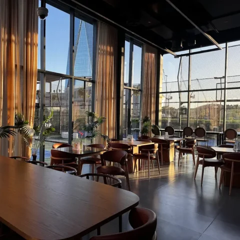 wooden chairs for indoor use in coffee shop